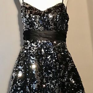 Vintage 80-90’s Black Sequin Formal Dress